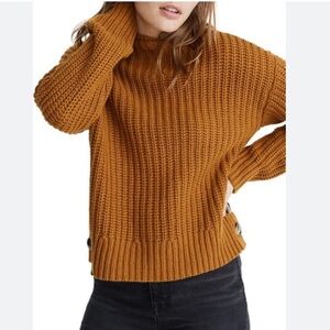 Madewell Camel Brown Mock Neck Sweater